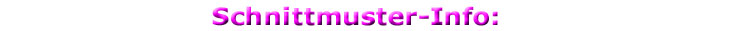 Schnittmuster Schnittmuster