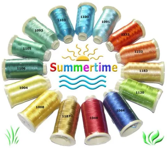 Maschinenstickgarn Set Rayon SUMMERTIME 15x1000m