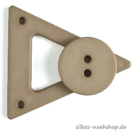 Mantel- und Jackenverschluß beige 65mm