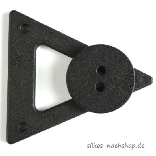 Mantel- & Jackenverschluß schwarz 65mm