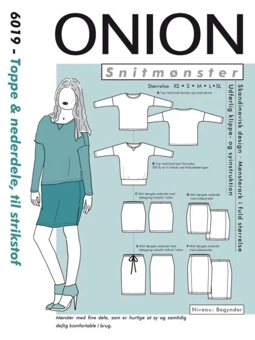6019 ONION Schnitt Rock & Shirt XS-XL