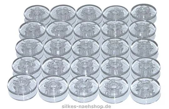 25er SPARPACK - Unterfadenspulen transparent 11,5mm