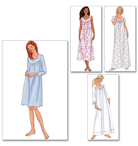 B6838 Butterick Schnittmuster Nachthemd