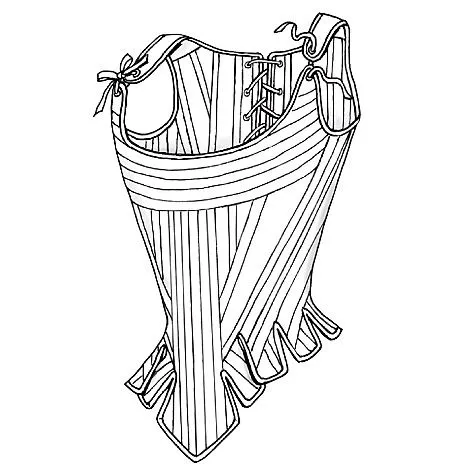 B4254 Butterick Schnitt historische Corsage