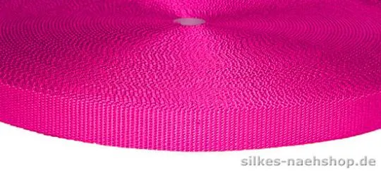 Gurtband 20mm pink - kräftige Qualität - 5m Rolle