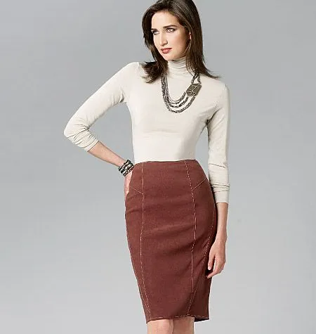 V8750 VOGUE Schnittmuster Rock EASY!
