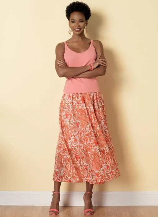 B6326 Butterick Schnittmuster Rock EASY!