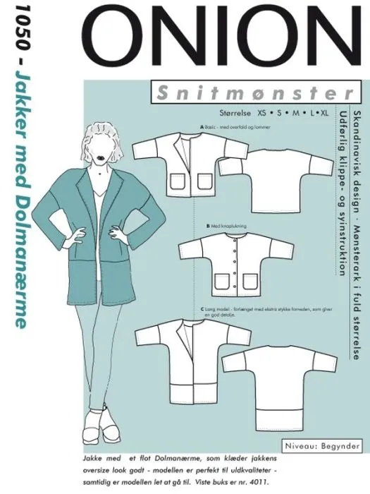 1050 ONION Schnittmuster Jacke XS-XL easy