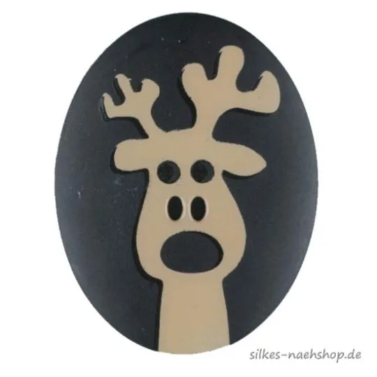 Kinderknopf UPSALA ELCH schwarz