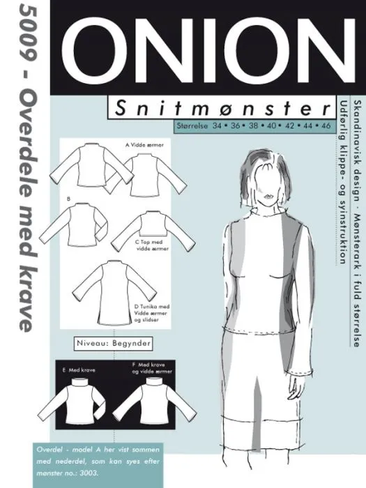 5009 ONION Schnittmuster Pullover 34-46
