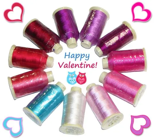 Maschinenstickgarn Set RAYON Happy Valentine 11x1000m