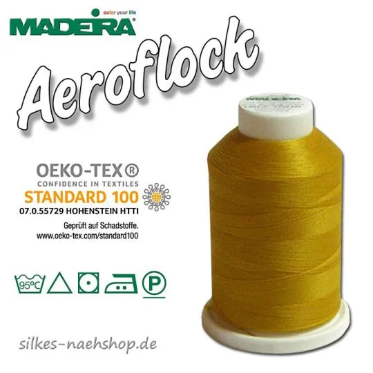 Madeira Aeroflock Bauschgarn gold 1000m