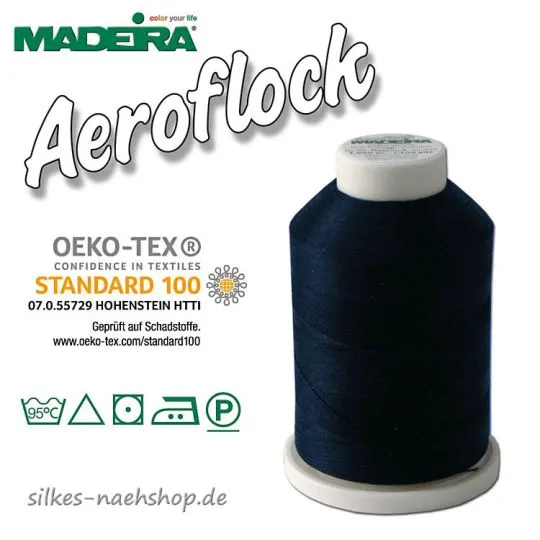Madeira Aeroflock Bauschgarn marine 1000m