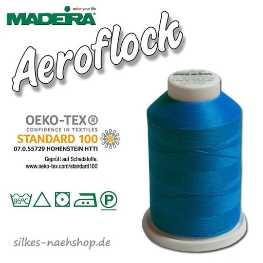 Madeira Aeroflock Bauschgarn blau 1000m