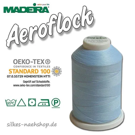 Madeira Aeroflock Bauschgarn hellblau 1000m