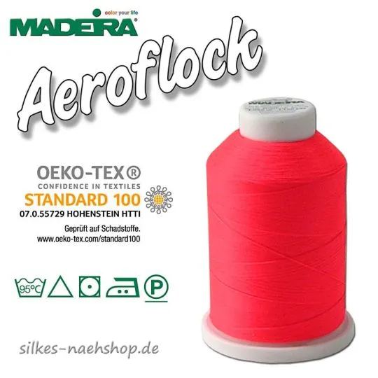 Madeira Aeroflock Bauschgarn neonpink 1000m