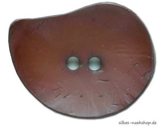 Knopf in Tropfenform 50mm braun