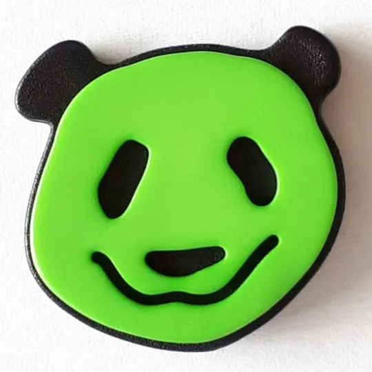 Kinderknopf Panda Bär kiwigrün