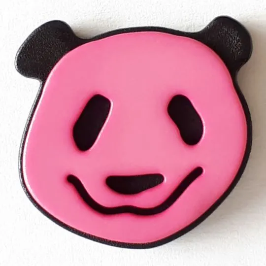 Kinderknopf Panda Bär pink