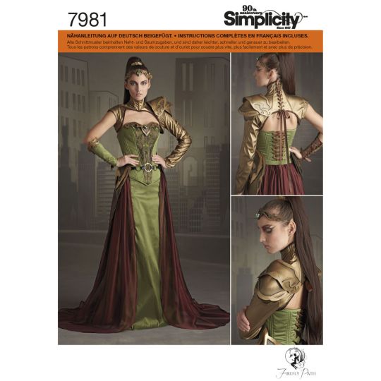 7981 Simplicity Schnittmuster Damen Cosplay Kostüm