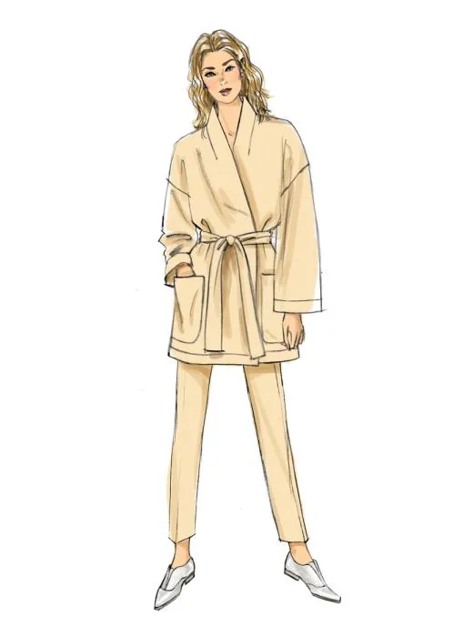 V9334 VOGUE Schnittmuster Wickeljacke Hose EASY!