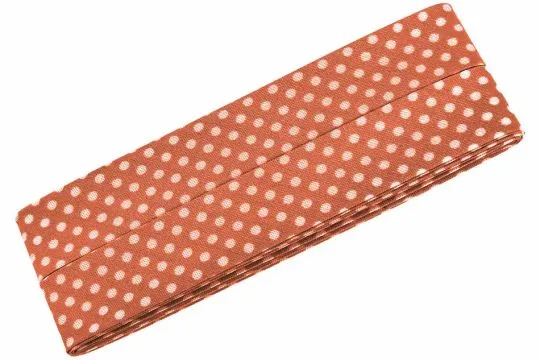 3m Schrägband mit Pünktchen orange