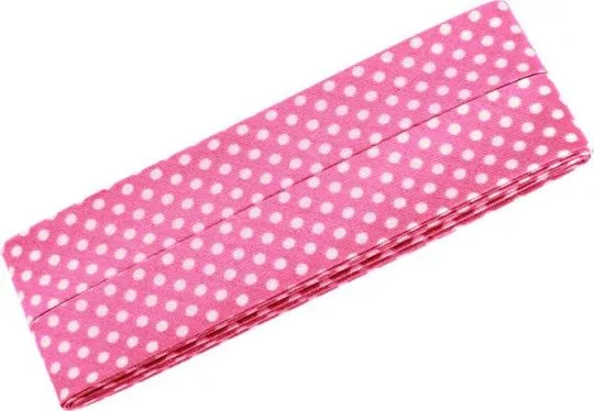 3m Schrägband mit Pünktchen rosa