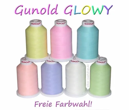Gunold Glowy Maschinenstickgarn nachtleuchtend 1000m