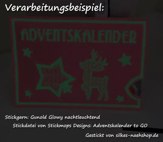 Gunold Glowy Maschinenstickgarn nachtleuchtend 1000m