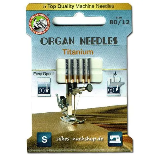ORGAN TITANIUM Maschinennadel Sticknadel 80er Stärke