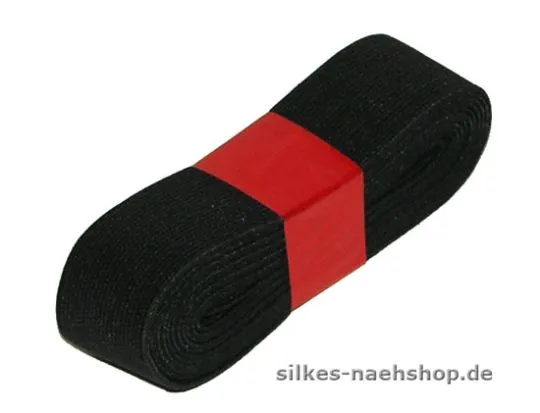2,5m Gummiband 30mm schwarz