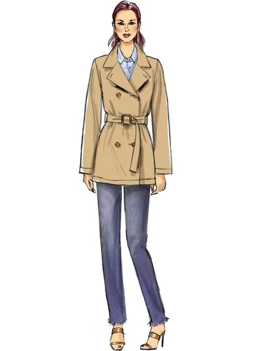 V9367 VOGUE Schnittmuster Trenchcoat Mantel EASY