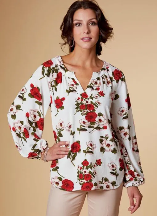 B6632 Butterick Schnittmuster Blusen- Raglanshirt