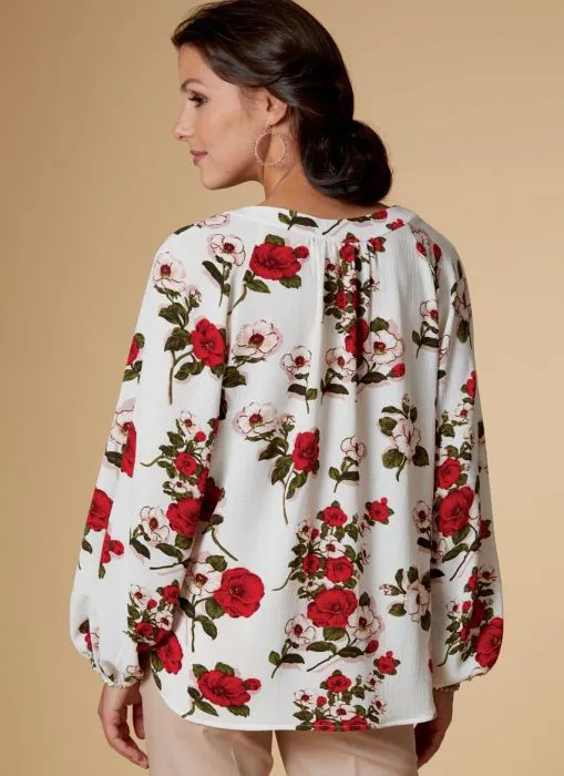 B6632 Butterick Schnittmuster Blusen- Raglanshirt