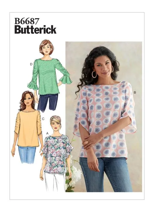 B6687 Butterick Schnittmuster Blusenshirt
