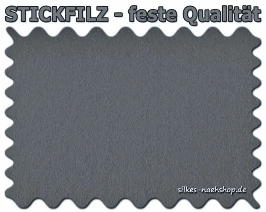 Stickfilz waschbar fest 1mm - dunkelgrau - 20cmx90cm