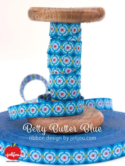 Rest: 3m Webband Betty Butter Blue von jolijou