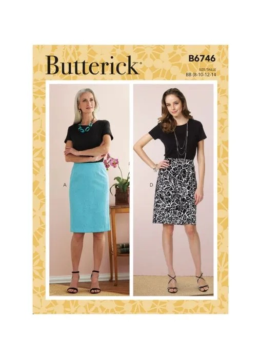 B6746 Butterick Schnittmuster schmaler Rock