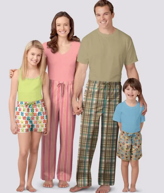 9127 Simplicity Schnittmuster FAMILY Freizeithosen EASY