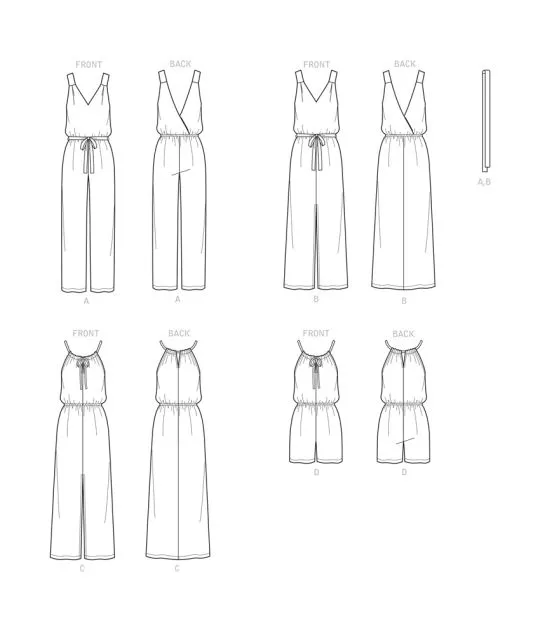 9125 Simplicity Schnittmuster Overall Jumpsuit