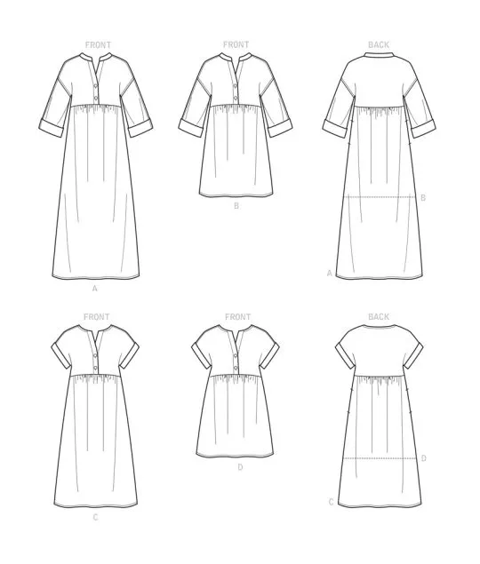 9102 Simplicity Schnittmuster Kleid Kaftan EASY!