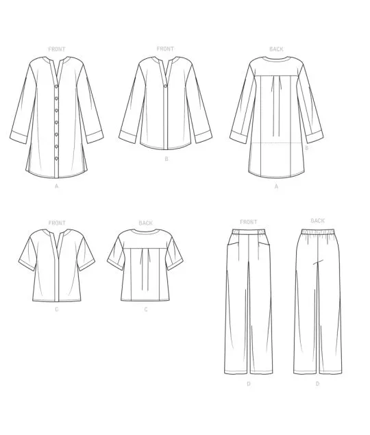 9113 Simplicity Schnittmuster Tunika Top Hose EASY!