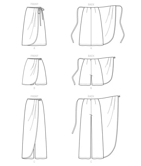 9111 Simplicity Schnittmuster Wickelhose + Rock