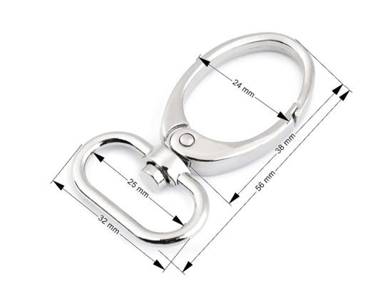 KONVOLUT Karabiner 25mm mit großer Oese 31 Stück