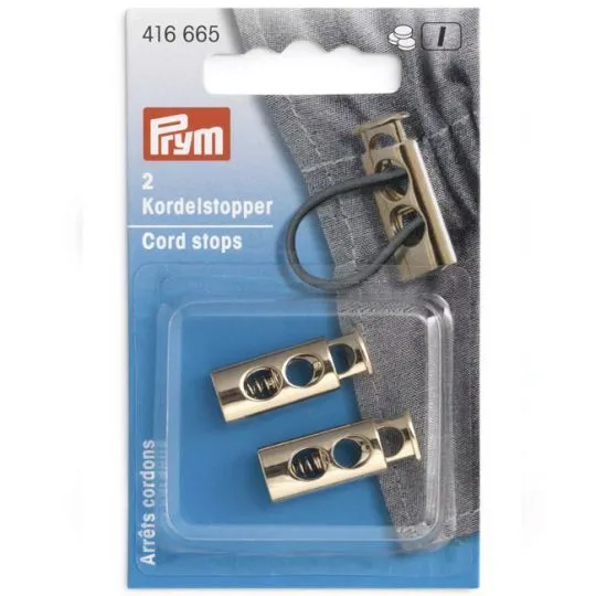 Prym Kordelstopper 2loch newgold