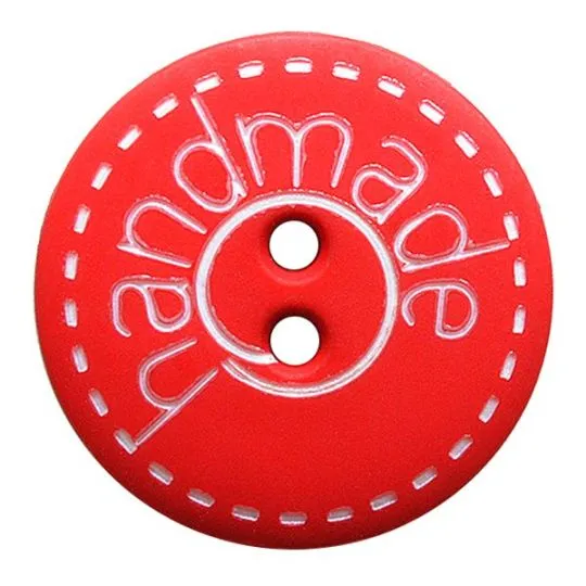 Handmade Knopf 23mm rot