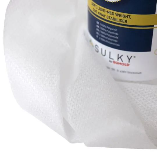 Stickvlies Gunold Sulky Soft'n Sheer plus weiß 50cm x 5m