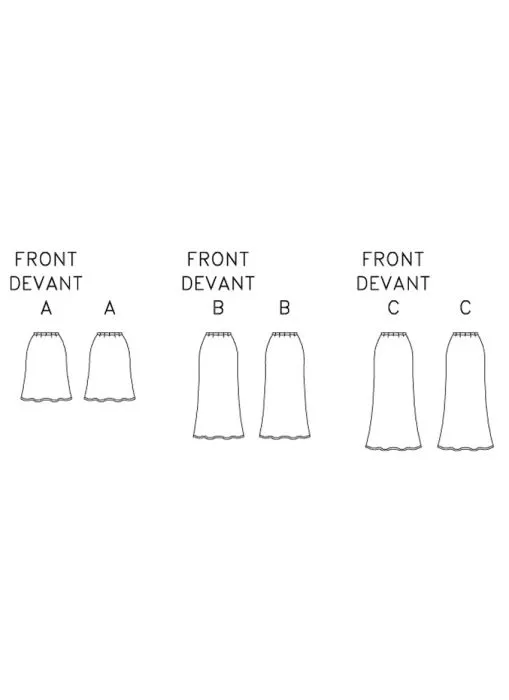 B6799 Butterick Schnittmuster Rock EASY!