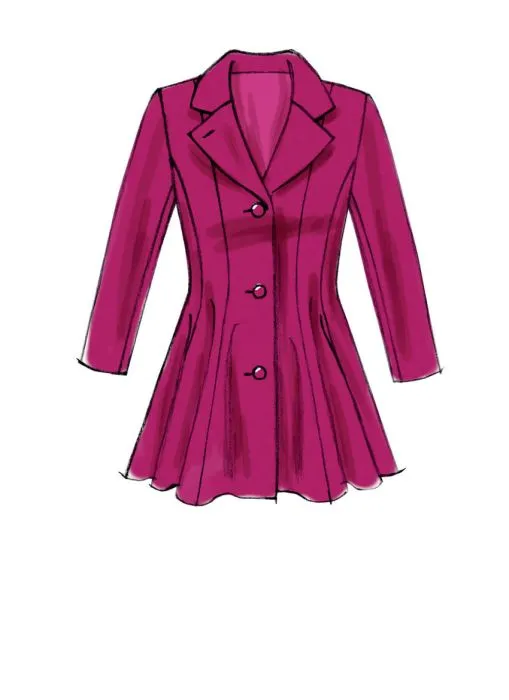 M6800 McCalls Schnittmuster Mantel EASY!