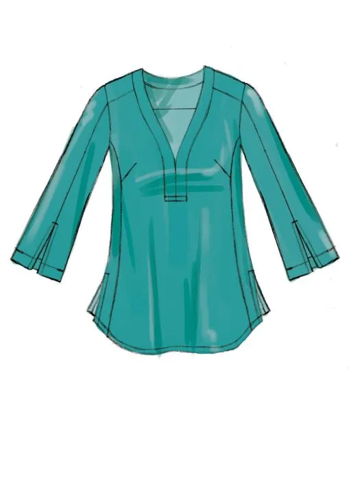 M7357 McCalls Schnittmuster Blusenshirt Tunika